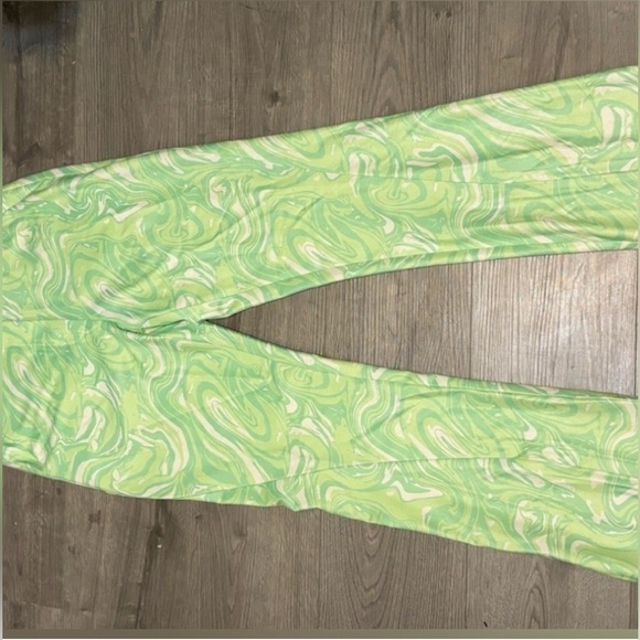 House of Sunny Pants Paradise Green Grass Sisi Swirl Zip slit size 2 - Picture 2 of 8